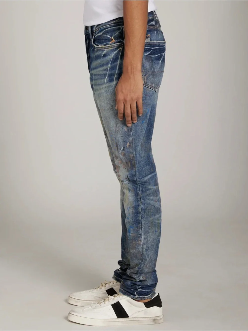 New PRPS Cayenne Freeboard Jeans Painter Wash Splatter Sz 36
